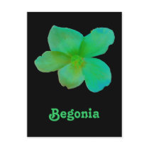 Green Begonia Customizable Postcard