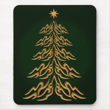 Green Bell  Christmas Tree Mouse Pad