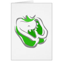 Green Bell Pepper Greeting Cards