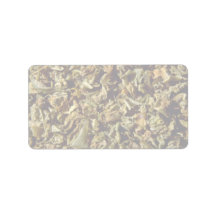 Green bell pepper leaves personalized address label