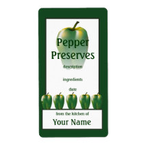 Green Bell Pepper Preserves Cook's Canning Label