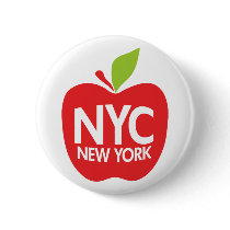 Green Big Apple NYC Pins