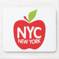 Green Big Apple NYC Mouse Pad