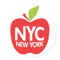 Green Big Apple NYC Sticker