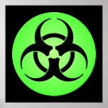 Green Biohazard Symbol Poster posters