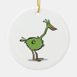 green bird ornaments
