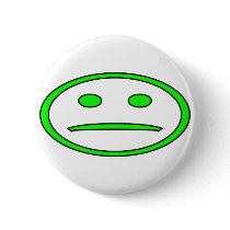 Green & Black Frowny Face Button