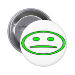 Green & Black Frowny Face Button