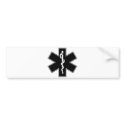 Green Black Grey Purple  Nurse EMS Star of Life bumper stickers