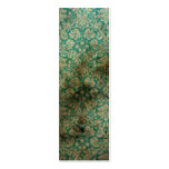 Green black grunge damask wallpaper bookmark business cards