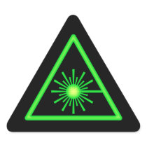 Green & Black Laser Symbol Sticker
