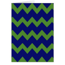 Green Blue Chevrons Card
