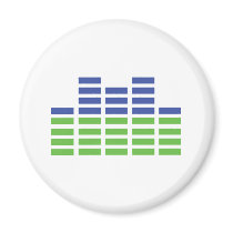 green blue equalizer audio sound magnet