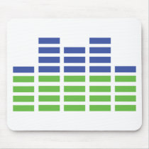 green blue equalizer audio sound mouse mats