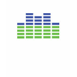 green blue equalizer audio sound t-shirts