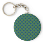 green blue floral pattern keychain
