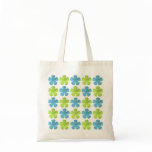 Green blue flowers bag