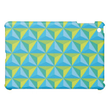 green blue geometric illusion iPad mini covers
