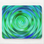 Green & Blue Pond Ripple Mouse Mat