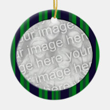 green blue stripes photoframe ornaments