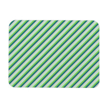 Green, Blue, Teal Diagonal Stripes Rectangular Magnets