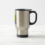 Green board in the waves coffee mugs