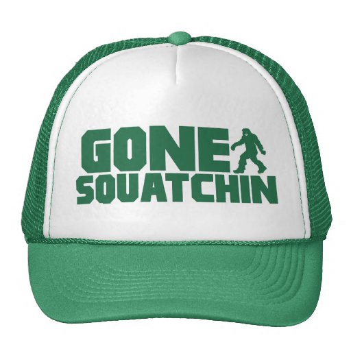 Green Bobo GONE SQUATCHIN Hat Finding Bigfoot