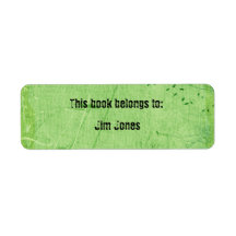 Green Bookplate Label