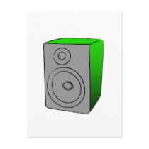 Green BOOMBOX Postcard