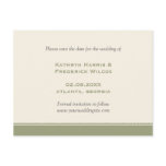 Green border custom wedding save the date postcard