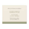 Green border custom wedding save the date postcard