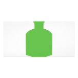 green bottle icon custom photo card