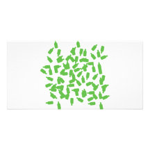 green bottles icon custom photo card