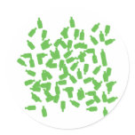 green bottles icon round sticker
