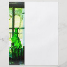 Green Bottles on Windowsill Personalized Flyer
