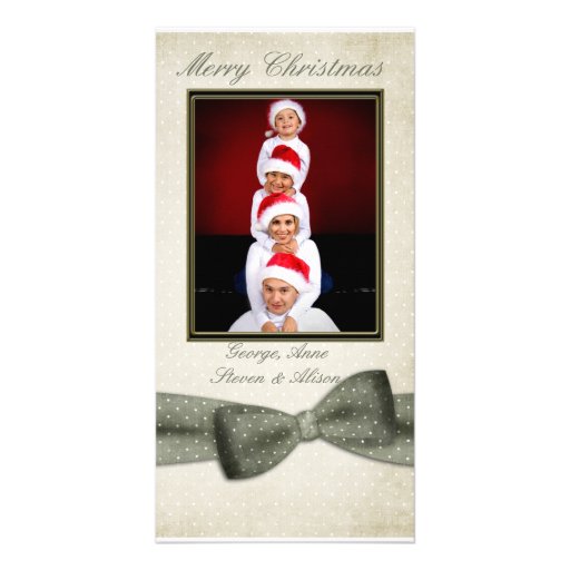 Green Bow Photo Card