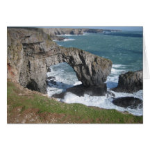 Green Bridge of  Wales Greeting Cards