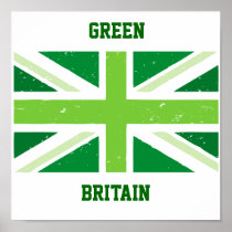 Green Britain, Union jack Print