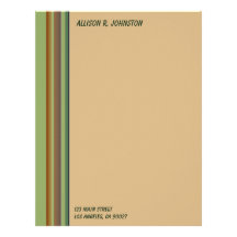 green brown biege stripes customized letterhead