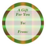 green brown plaid gift tags