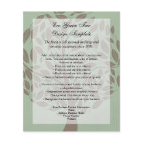 Green/Brown Stylized Eco Tree Recycled Paper Flyer