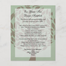 Green/Brown Stylized Eco Tree Recycled Paper Flyer