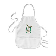 green bunny bib aprons