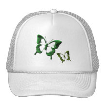 Green Butterflies Baseball Cap Mesh Hats