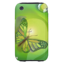Green Butterfly iPhone 3 Case-Mate Case