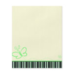 Green Butterfly with Stripes Stationery Personalized Flyer