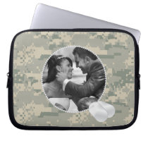 Green Camo and Dog Tags Photo laptop sleeve laptop sleeves