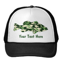 Green Camo Bass Fishing Hats