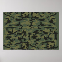 Green camo pattern poster