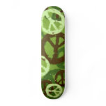 Green Camo/Peace Signs Skateboard